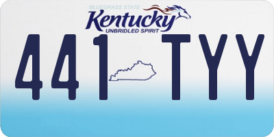 KY license plate 441TYY