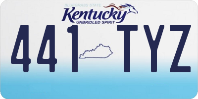 KY license plate 441TYZ