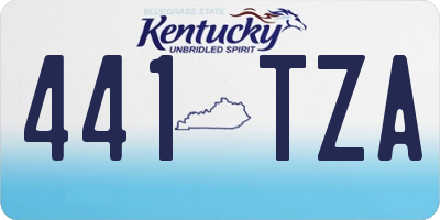 KY license plate 441TZA