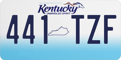 KY license plate 441TZF