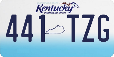 KY license plate 441TZG