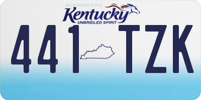 KY license plate 441TZK