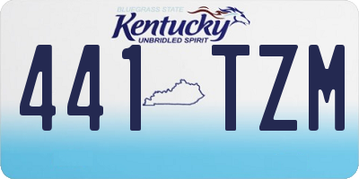 KY license plate 441TZM