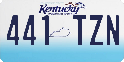 KY license plate 441TZN