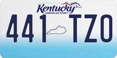 KY license plate 441TZO