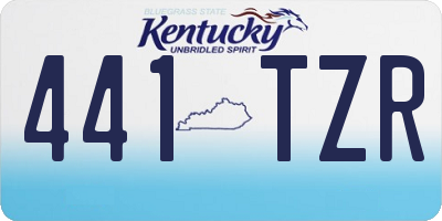 KY license plate 441TZR