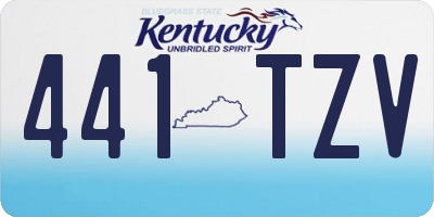KY license plate 441TZV