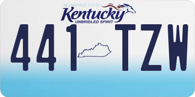 KY license plate 441TZW