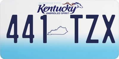 KY license plate 441TZX
