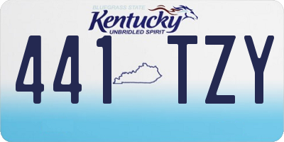 KY license plate 441TZY