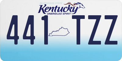 KY license plate 441TZZ