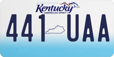 KY license plate 441UAA