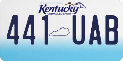 KY license plate 441UAB