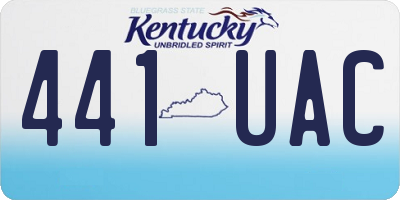 KY license plate 441UAC