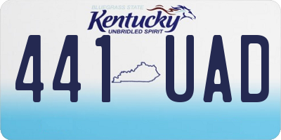 KY license plate 441UAD