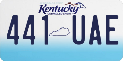 KY license plate 441UAE
