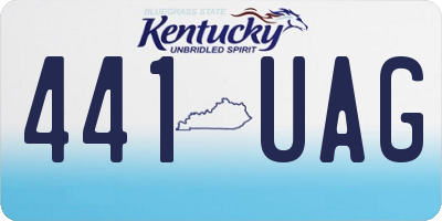 KY license plate 441UAG
