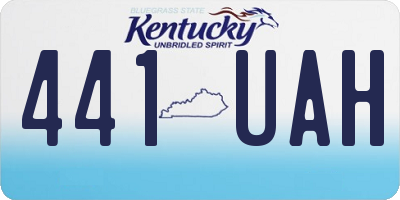 KY license plate 441UAH