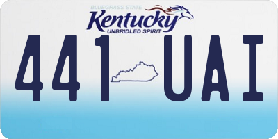 KY license plate 441UAI
