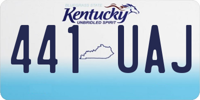 KY license plate 441UAJ