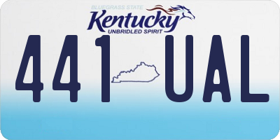 KY license plate 441UAL