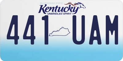 KY license plate 441UAM