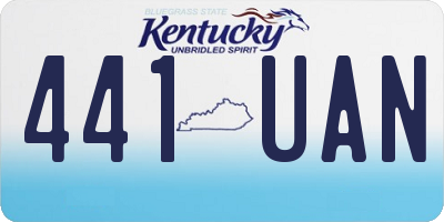 KY license plate 441UAN