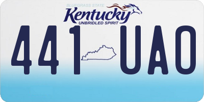 KY license plate 441UAO