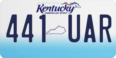 KY license plate 441UAR