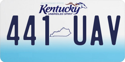 KY license plate 441UAV