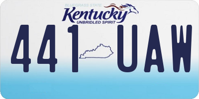 KY license plate 441UAW