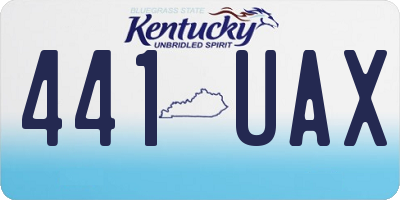 KY license plate 441UAX