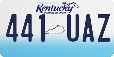 KY license plate 441UAZ