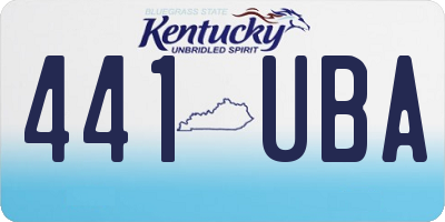 KY license plate 441UBA