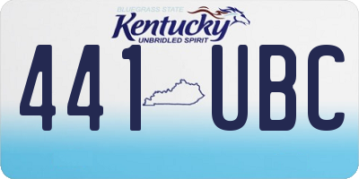 KY license plate 441UBC