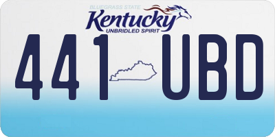 KY license plate 441UBD