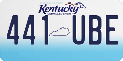 KY license plate 441UBE