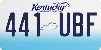 KY license plate 441UBF