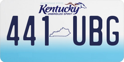 KY license plate 441UBG