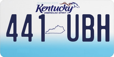 KY license plate 441UBH
