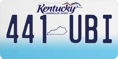 KY license plate 441UBI