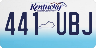 KY license plate 441UBJ
