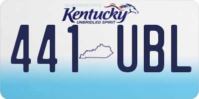 KY license plate 441UBL
