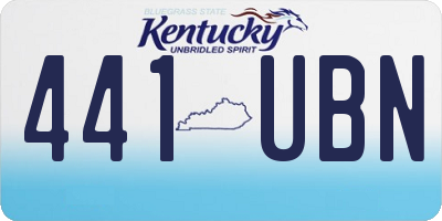 KY license plate 441UBN