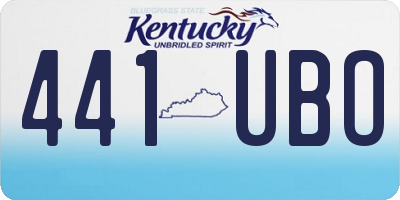 KY license plate 441UBO