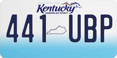 KY license plate 441UBP