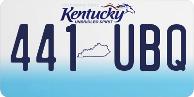 KY license plate 441UBQ