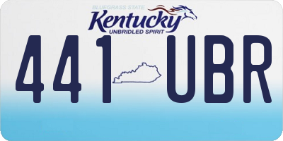 KY license plate 441UBR