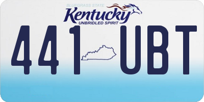 KY license plate 441UBT