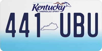 KY license plate 441UBU